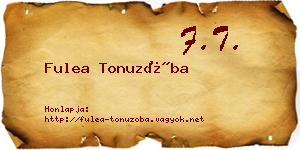 Fulea Tonuzóba névjegykártya